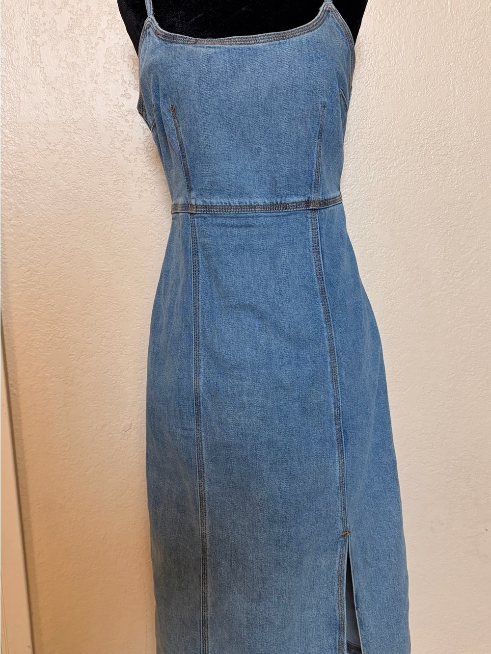 Steve Madden Giselle Light Blue Denim Slip Dress